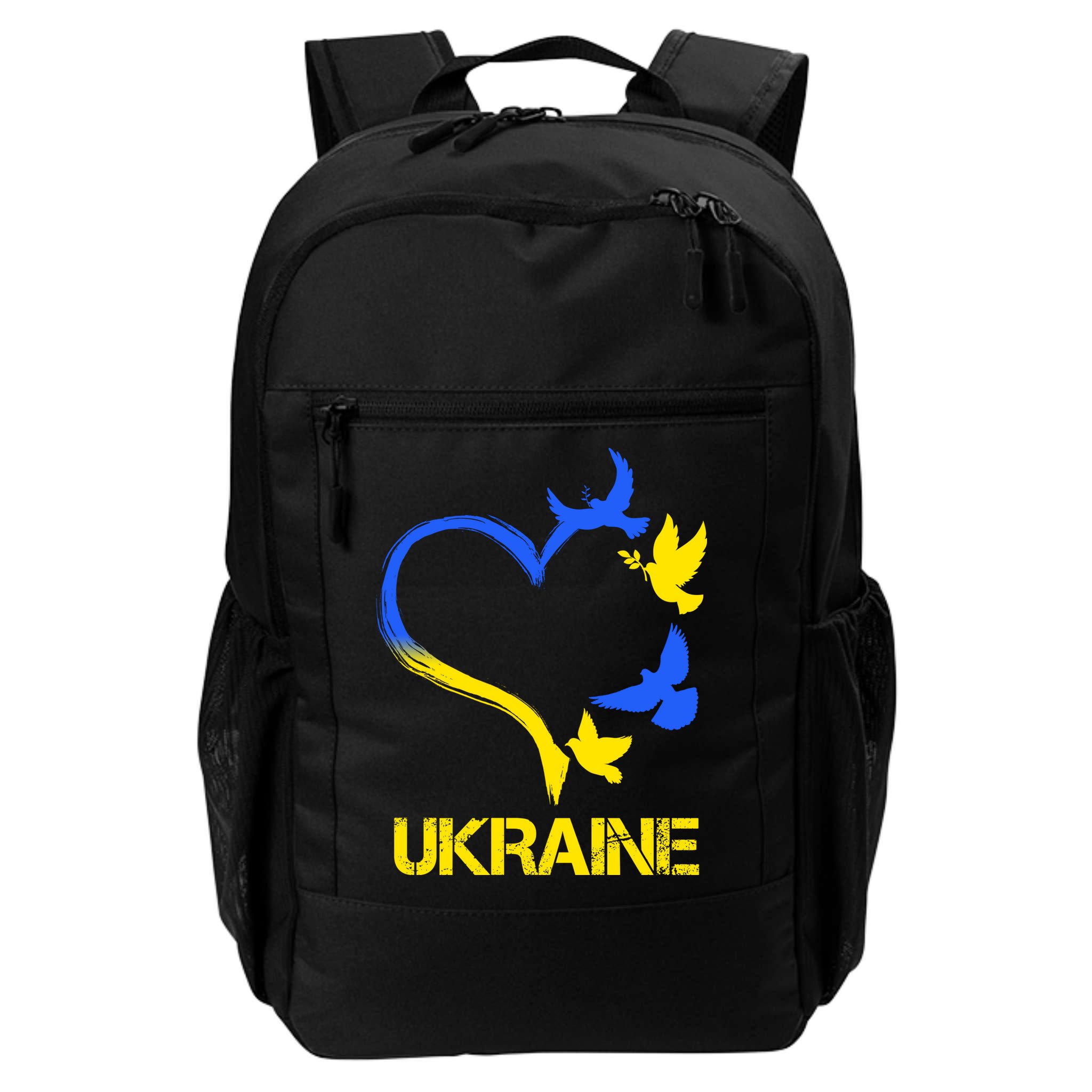Support Ukraine Heart Doves Backpack