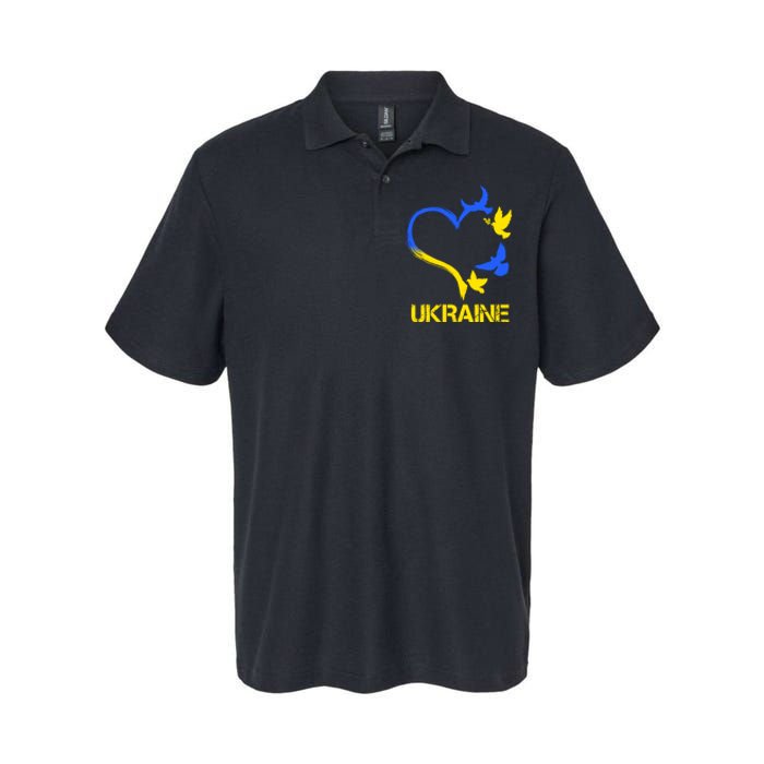 Support Ukraine Heart Doves Softstyle Adult Sport Polo