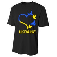 Support Ukraine Heart Doves Performance Sprint T-Shirt