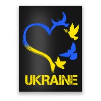 Support Ukraine Heart Doves Poster