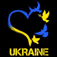 Support Ukraine Heart Doves Poster