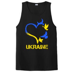 Support Ukraine Heart Doves PosiCharge Competitor Tank