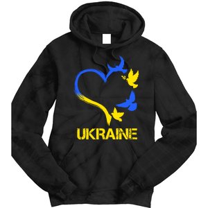 Support Ukraine Heart Doves Tie Dye Hoodie