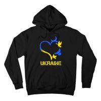 Support Ukraine Heart Doves Tall Hoodie