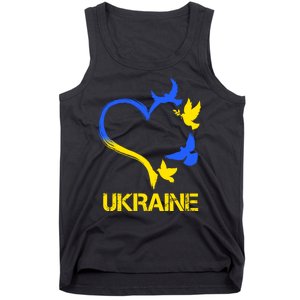 Support Ukraine Heart Doves Tank Top