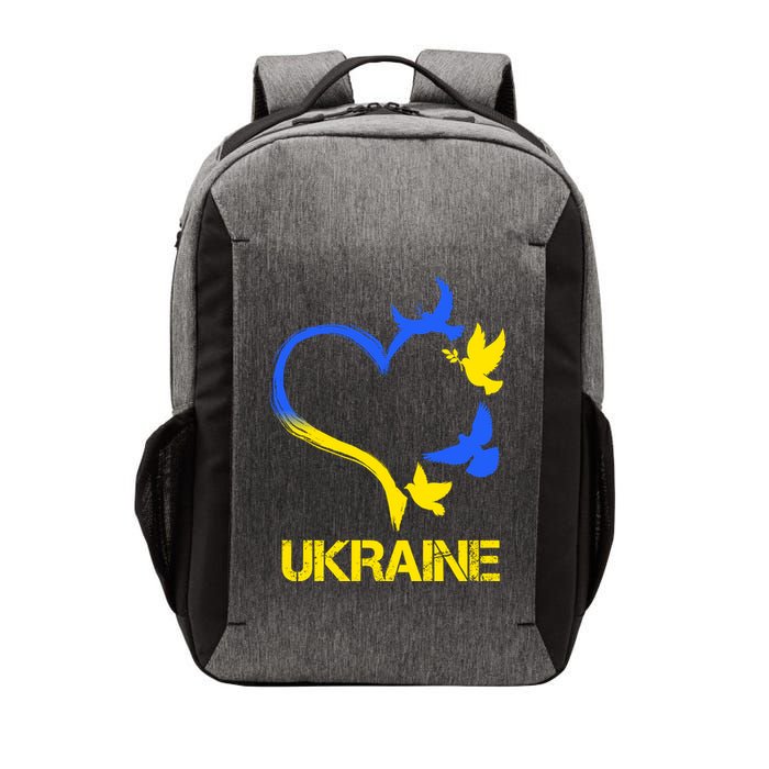 Support Ukraine Heart Doves Vector Backpack
