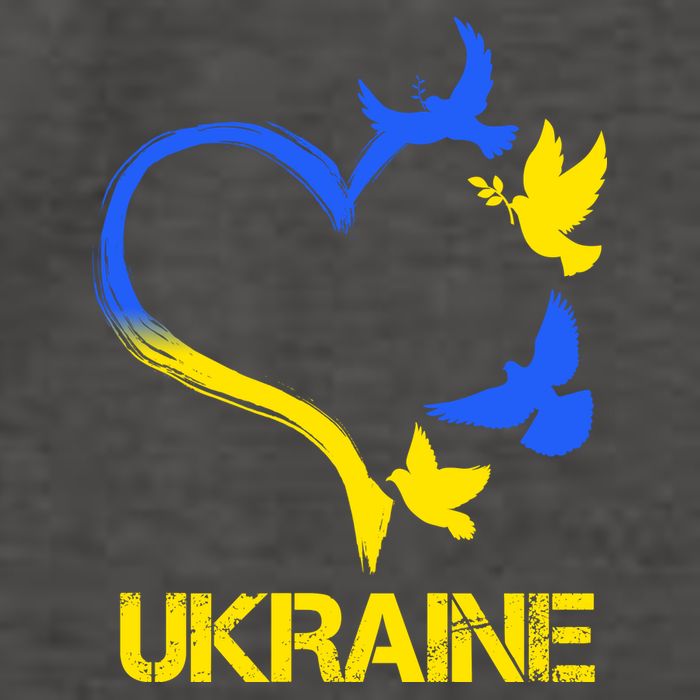 Support Ukraine Heart Doves Vector Backpack