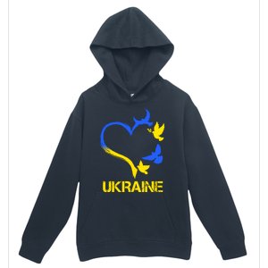 Support Ukraine Heart Doves Urban Pullover Hoodie