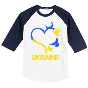 Support Ukraine Heart Doves Baseball Sleeve Shirt