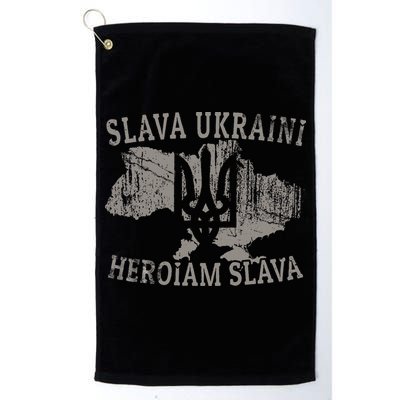 Slava Ukraini Heroiam Slava Glory To Heroes Glory To Ukraine Golf Towel