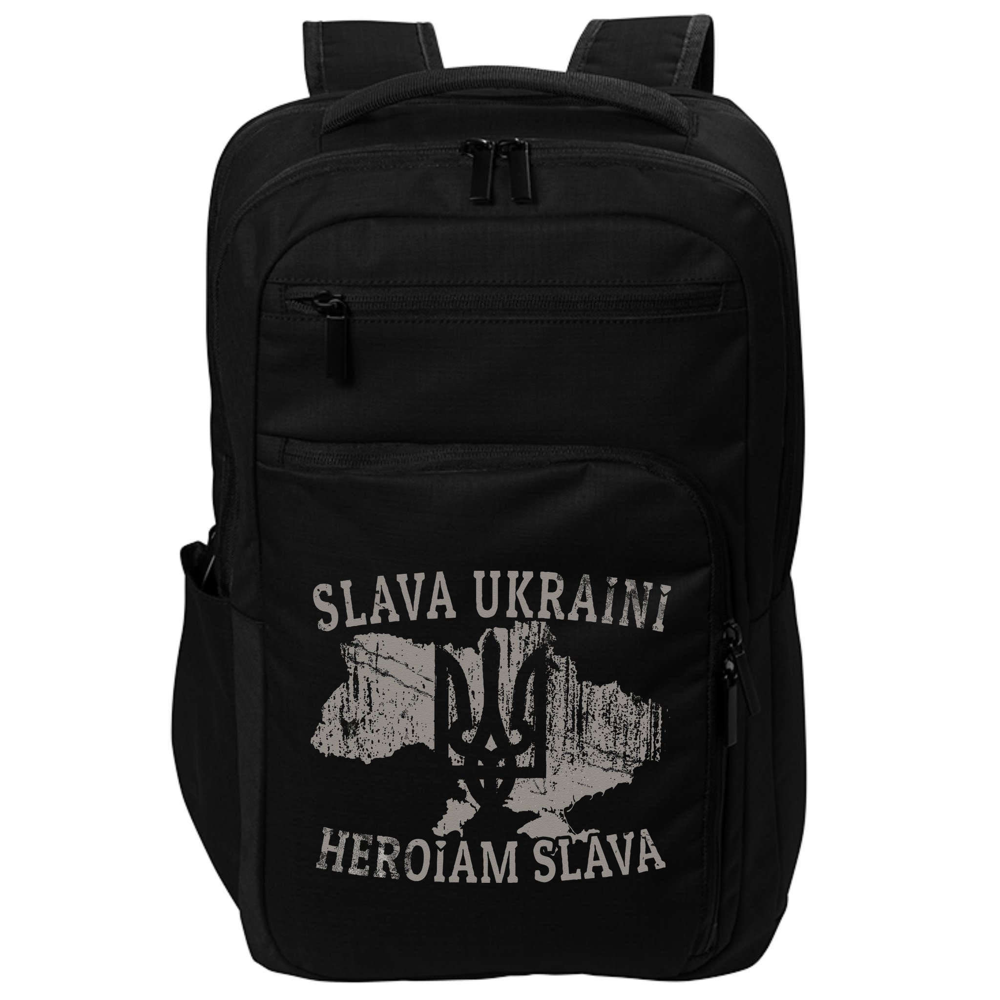 Slava Ukraini Heroiam Slava Glory To Heroes Glory To Ukraine Impact Tech Backpack