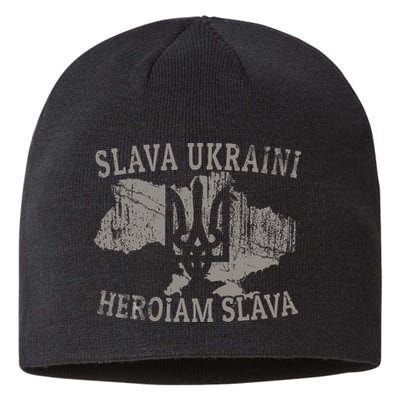 Slava Ukraini Heroiam Slava Glory To Heroes Glory To Ukraine Sustainable Beanie