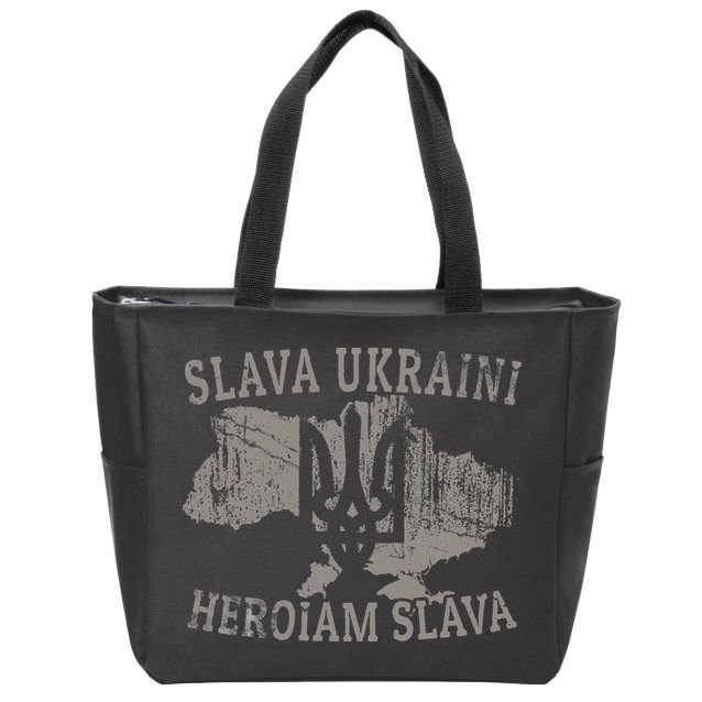 Slava Ukraini Heroiam Slava Glory To Heroes Glory To Ukraine Zip Tote Bag