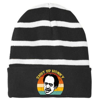 Shut Up Honky Vintage Striped Beanie with Solid Band