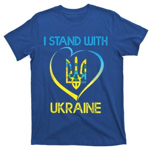 Support Ukraine I Stand With Ukraine Ukrainian Flag Meaningful Gift T-Shirt