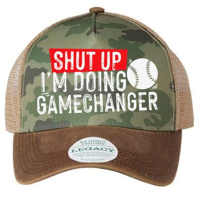 Shut Up I'm Doing Game Changer Baseball Vintage Legacy Tie Dye Trucker Hat