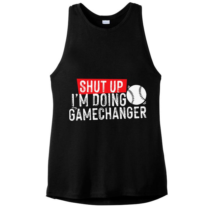 Shut Up I'm Doing Game Changer Baseball Vintage Ladies PosiCharge Tri-Blend Wicking Tank