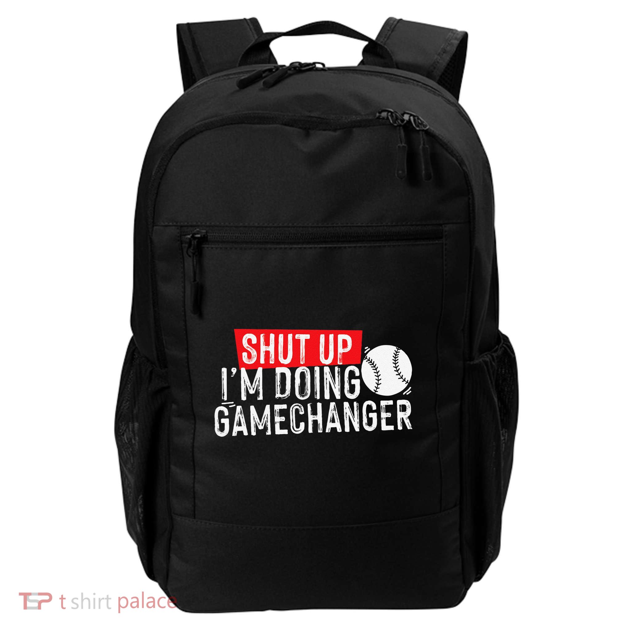 Shut Up I'm Doing Game Changer Baseball Vintage Backpack