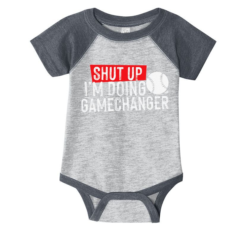 Shut Up I'm Doing Game Changer Baseball Vintage Infant Baby Jersey Bodysuit