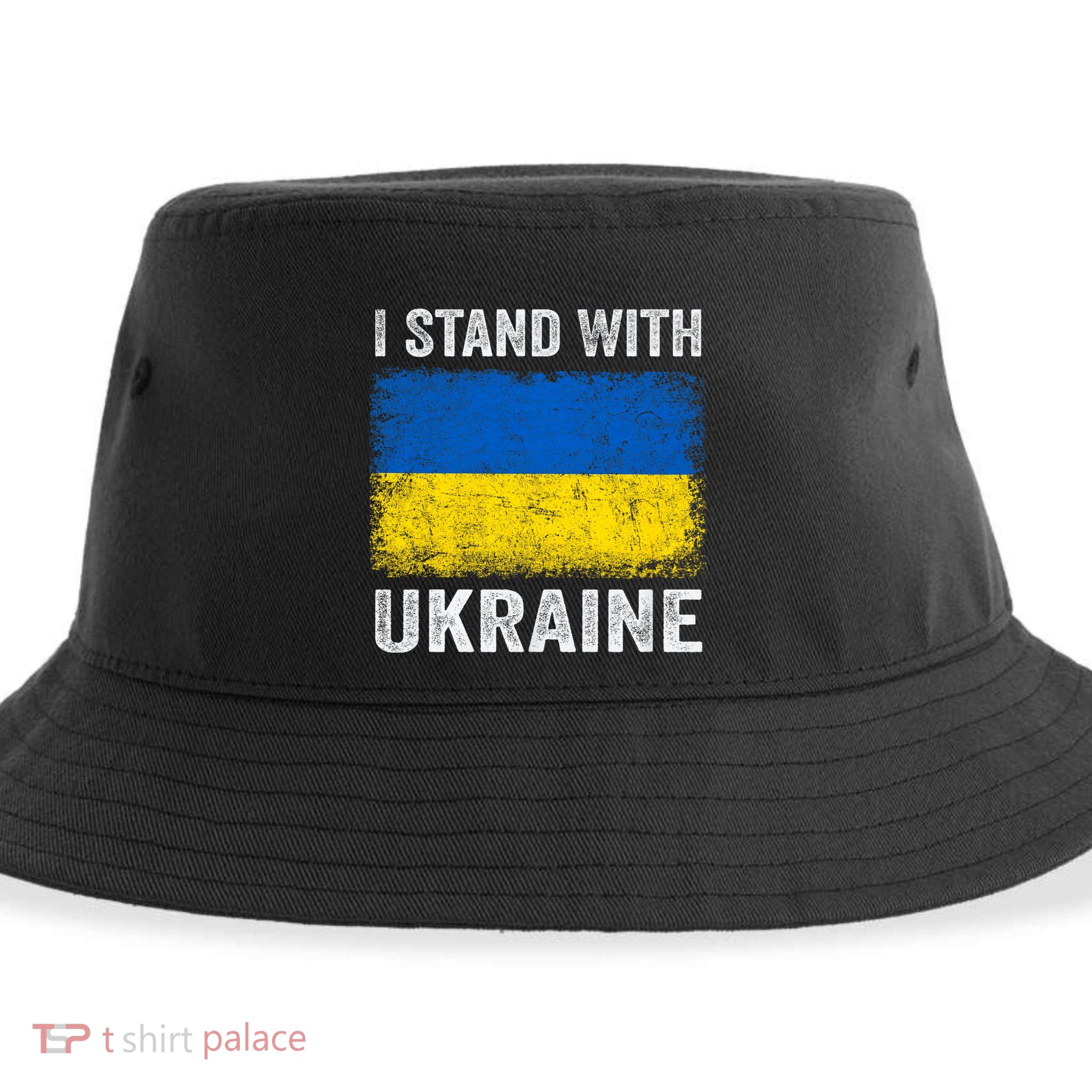 Support Ukraine I Stand With Ukraine Ukrainian Flag Sustainable Bucket Hat