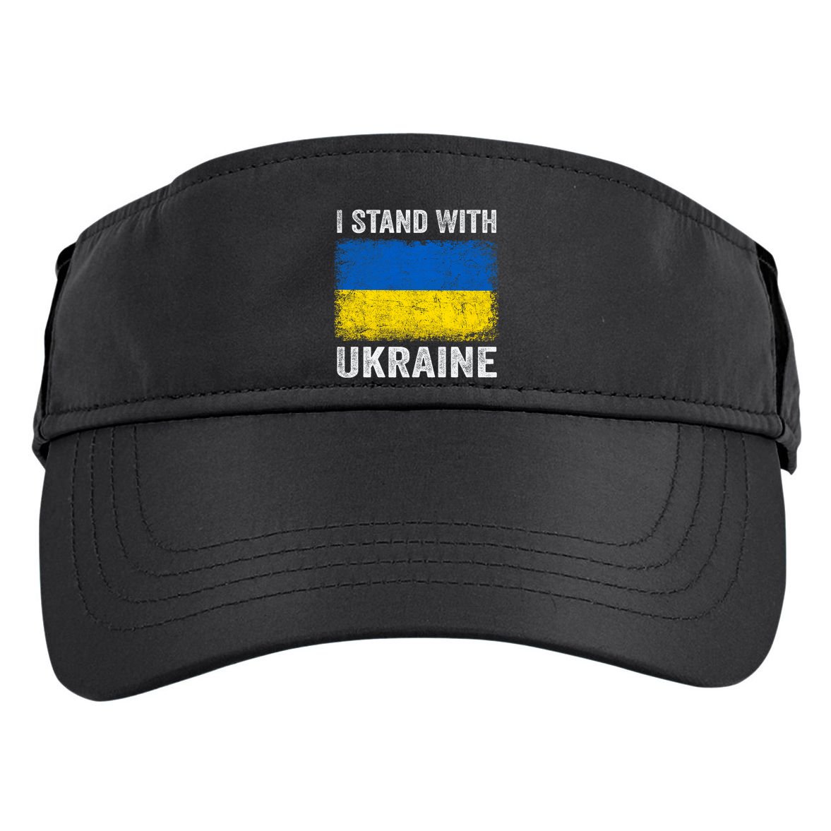 Support Ukraine I Stand With Ukraine Ukrainian Flag Adult Drive Performance Visor
