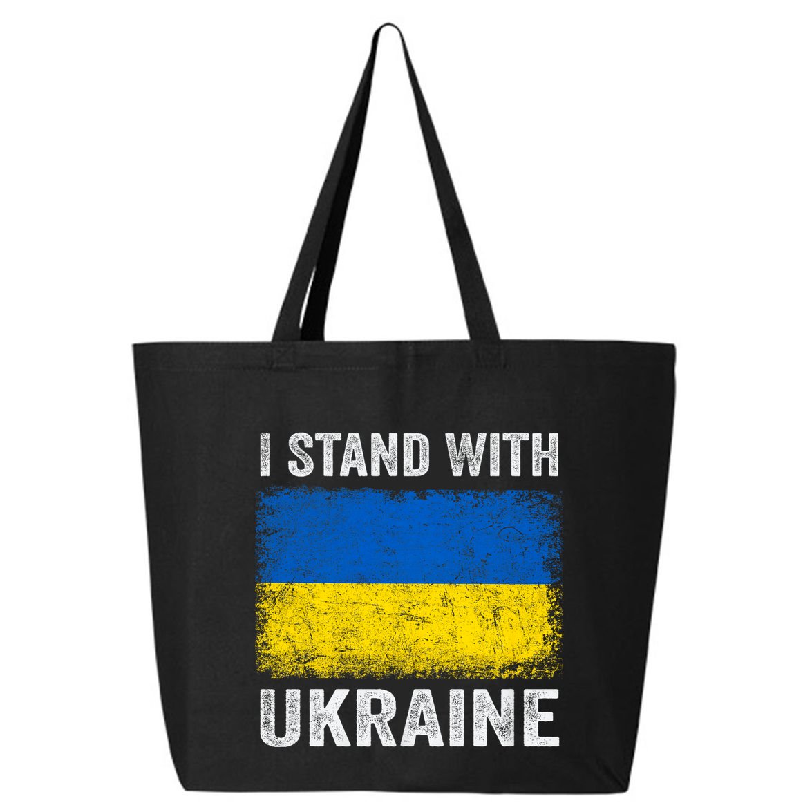 Support Ukraine I Stand With Ukraine Ukrainian Flag 25L Jumbo Tote