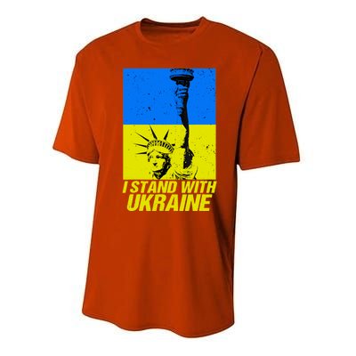 Support Ukraine I Stand With Ukraine Ukrainian Flag Performance Sprint T-Shirt