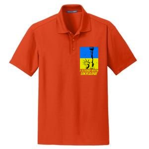 Support Ukraine I Stand With Ukraine Ukrainian Flag Dry Zone Grid Polo