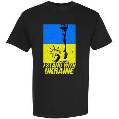 Support Ukraine I Stand With Ukraine Ukrainian Flag Garment-Dyed Heavyweight T-Shirt