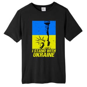 Support Ukraine I Stand With Ukraine Ukrainian Flag Tall Fusion ChromaSoft Performance T-Shirt