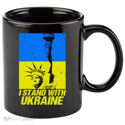 Support Ukraine I Stand With Ukraine Ukrainian Flag 11oz C Handle Ceramic Mug