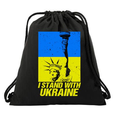 Support Ukraine I Stand With Ukraine Ukrainian Flag Drawstring Bag