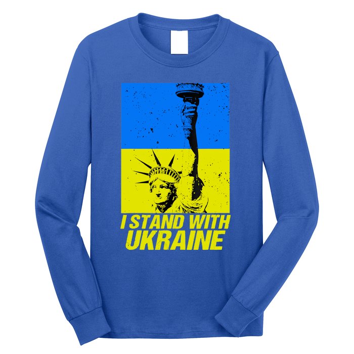 Support Ukraine I Stand With Ukraine Ukrainian Flag Long Sleeve Shirt