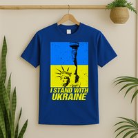 Support Ukraine I Stand With Ukraine Ukrainian Flag T-Shirt