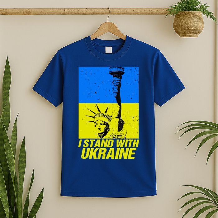 Support Ukraine I Stand With Ukraine Ukrainian Flag T-Shirt