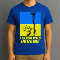 Support Ukraine I Stand With Ukraine Ukrainian Flag T-Shirt