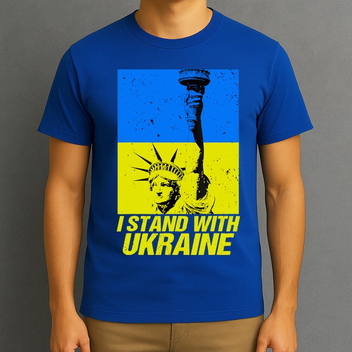 Support Ukraine I Stand With Ukraine Ukrainian Flag T-Shirt
