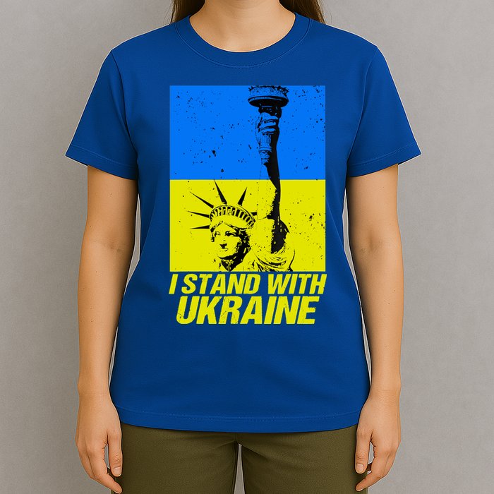 Support Ukraine I Stand With Ukraine Ukrainian Flag T-Shirt