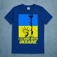 Support Ukraine I Stand With Ukraine Ukrainian Flag T-Shirt