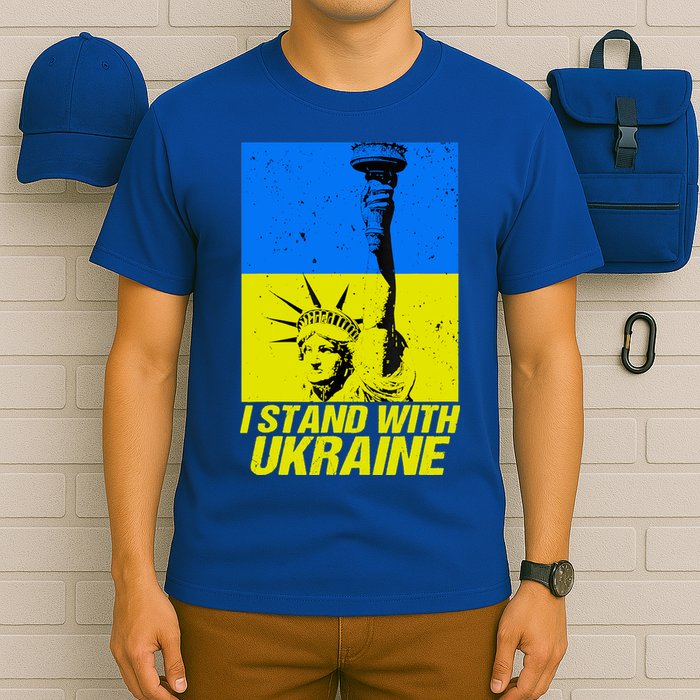 Support Ukraine I Stand With Ukraine Ukrainian Flag T-Shirt