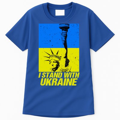 Support Ukraine I Stand With Ukraine Ukrainian Flag Tall T-Shirt