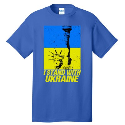 Support Ukraine I Stand With Ukraine Ukrainian Flag Tall T-Shirt