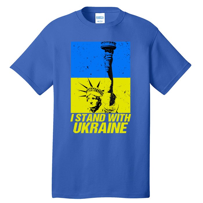 Support Ukraine I Stand With Ukraine Ukrainian Flag Tall T-Shirt