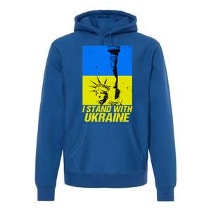 Support Ukraine I Stand With Ukraine Ukrainian Flag Premium Hoodie