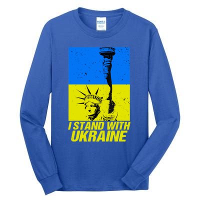 Support Ukraine I Stand With Ukraine Ukrainian Flag Tall Long Sleeve T-Shirt