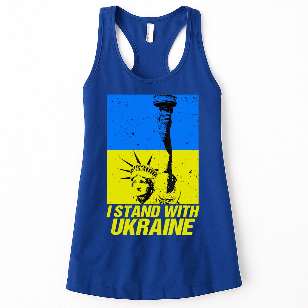 Support Ukraine I Stand With Ukraine Ukrainian Flag Womens Tank Top