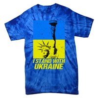 Support Ukraine I Stand With Ukraine Ukrainian Flag Tie-Dye T-Shirt