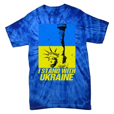 Support Ukraine I Stand With Ukraine Ukrainian Flag Tie-Dye T-Shirt