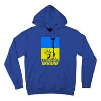 Support Ukraine I Stand With Ukraine Ukrainian Flag Tall Hoodie