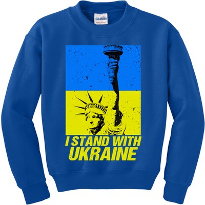 Support Ukraine I Stand With Ukraine Ukrainian Flag Kids Sweatshirt